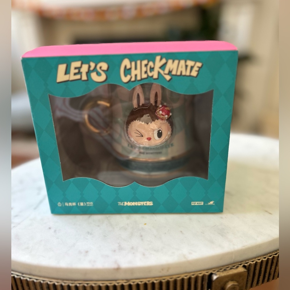 The Monsters Let’s Checkmate Mug with Labubu Design - Blue